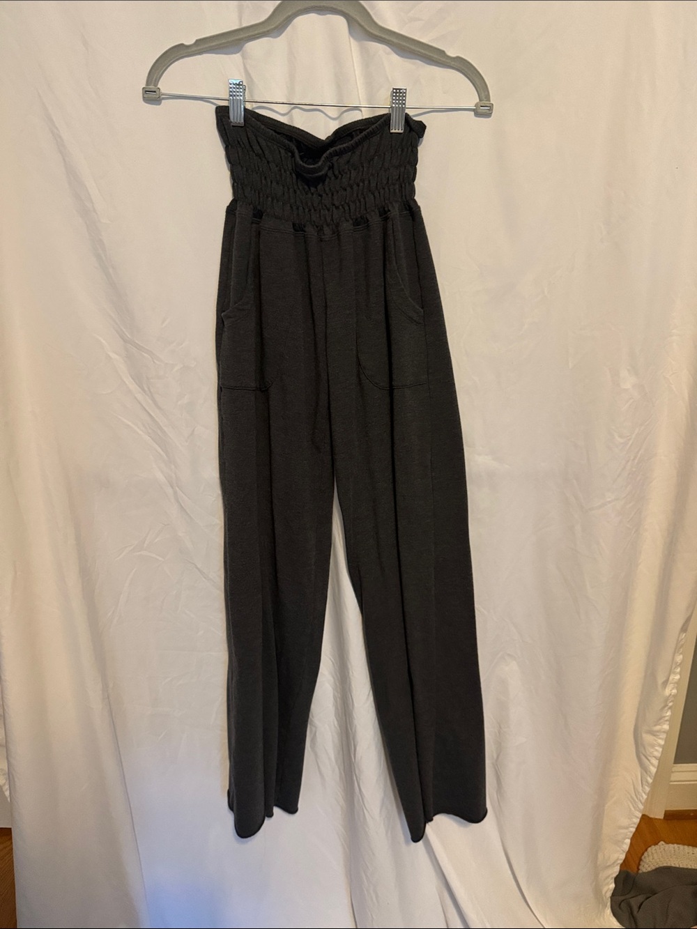 Smocked Waist Black Women’s wide leg Pants